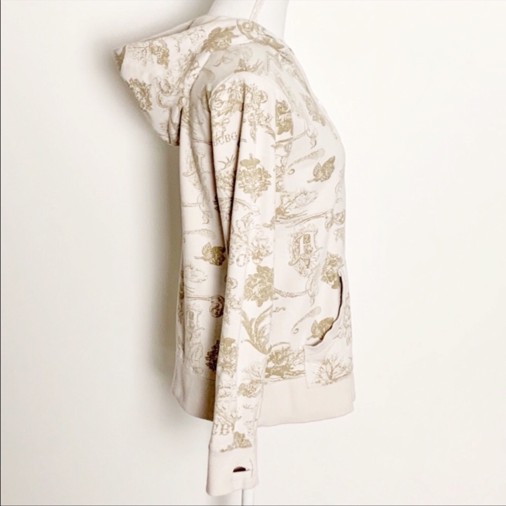 -BCBGMAXAZRIA-Vintage Print Cotton Hoodie-Large - Picture 3 of 5